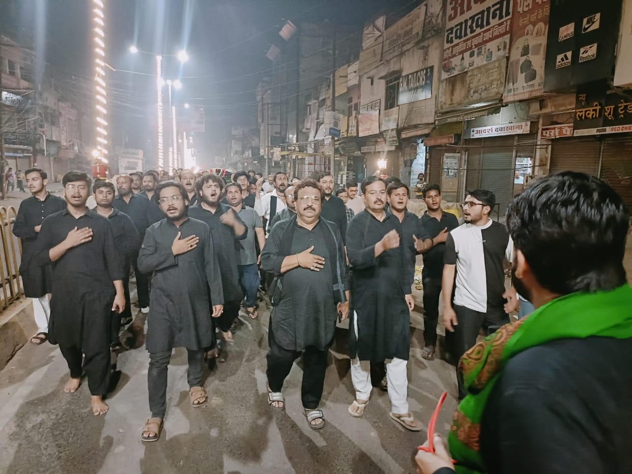 Mourners take out a mourning procession to commemorate the martyrdom of Maula Ali.