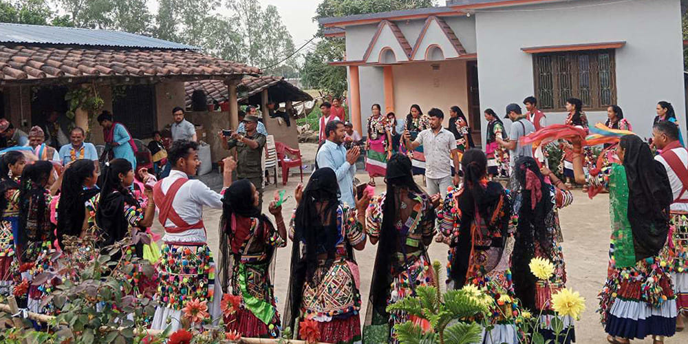 Tharu community immersed Holi on Khakreda festival