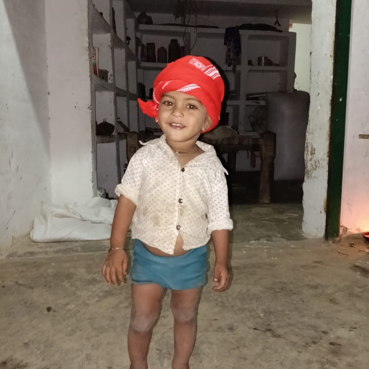An innocent child fell into a pan of hot milk and died.