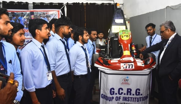 Students participated in the competition with their own made racing car, securing sixth place.