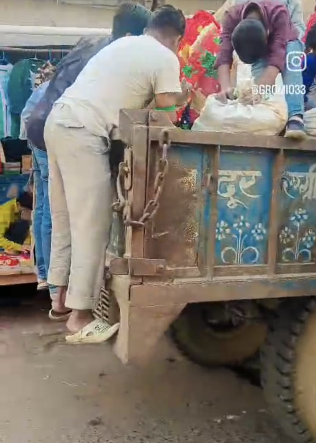Farmers bought potato chips after not getting the right price in the market.
