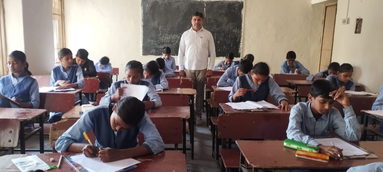 On the first day, 14,700 students from classes VI to VIII appeared for their annual exams.