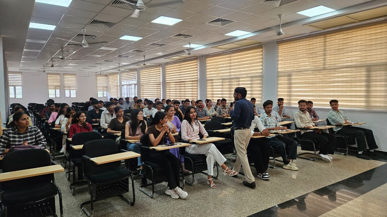 Students were given information about health and government schemes.