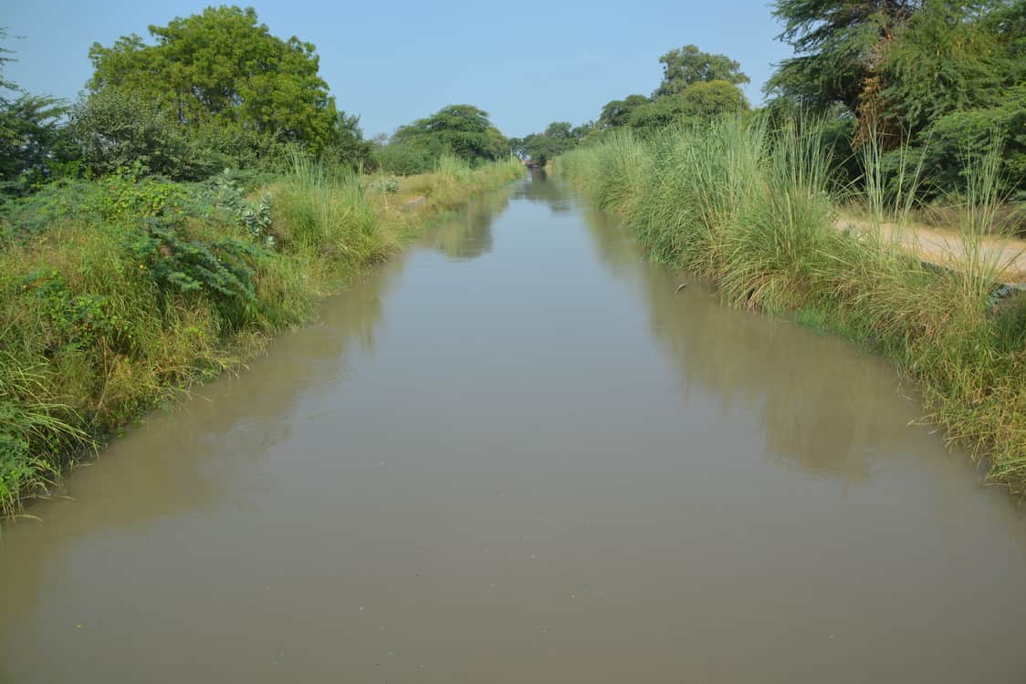 जिले की नहर में बहता पानी। 