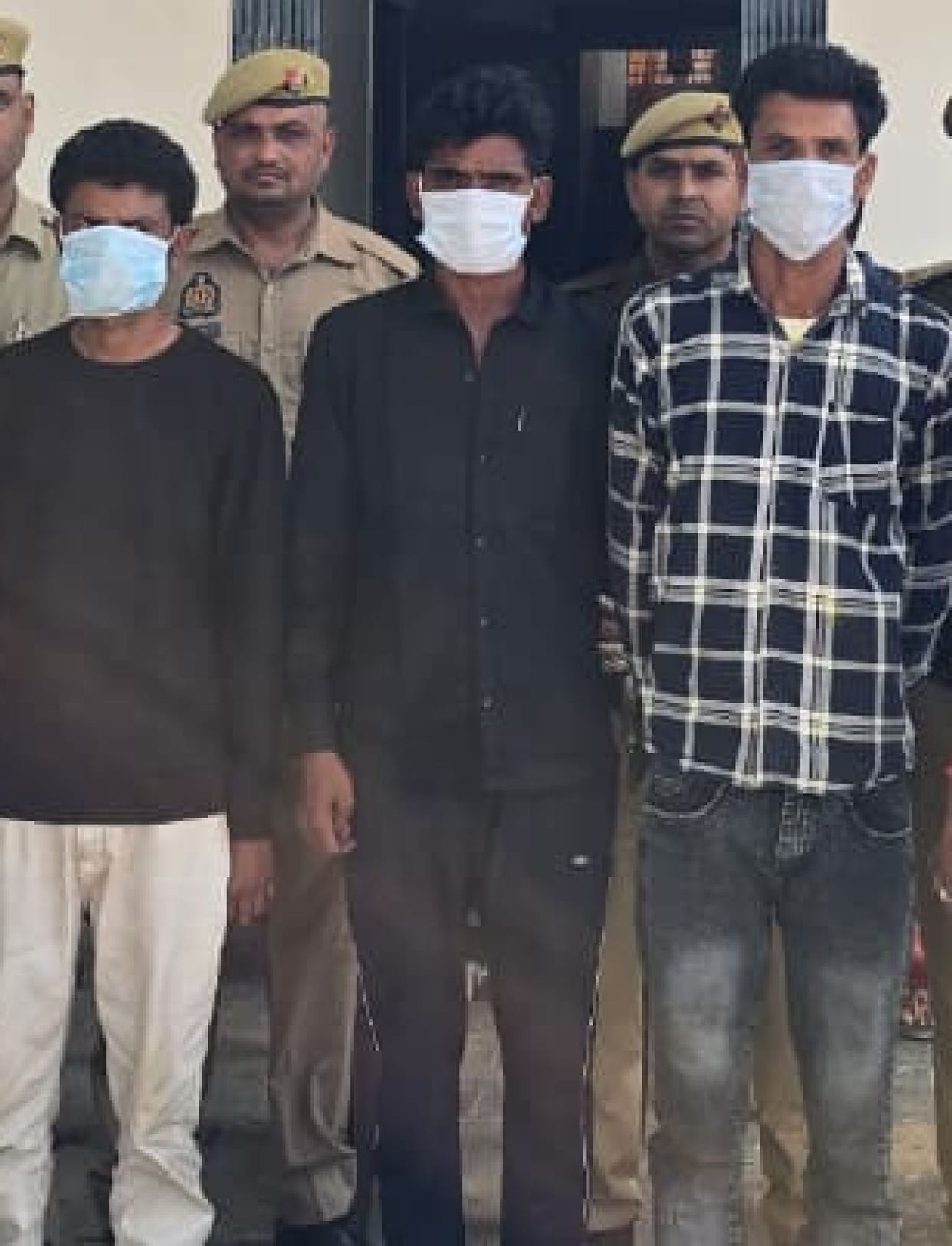 The three accused of killing a young man by crushing him with a tractor were sent to jail.