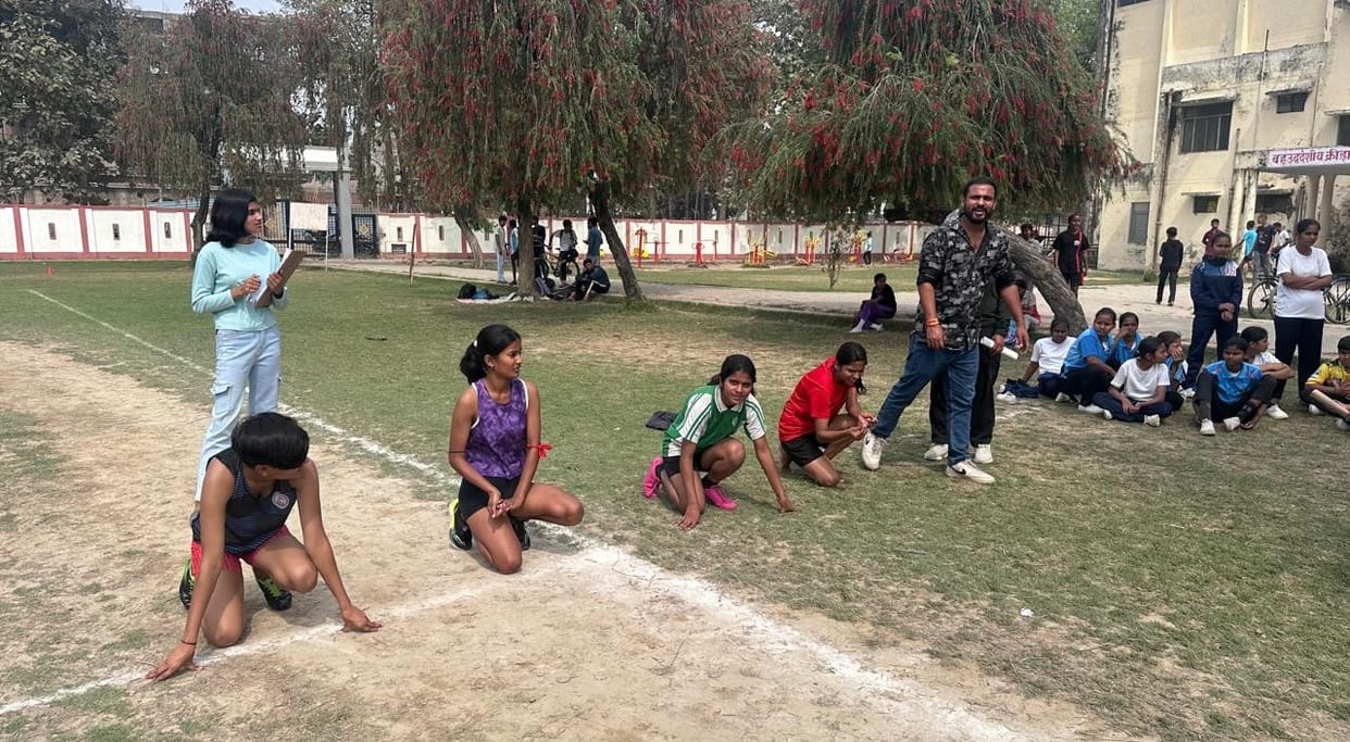 Kanchan, Sachin and Maitri won the race competition