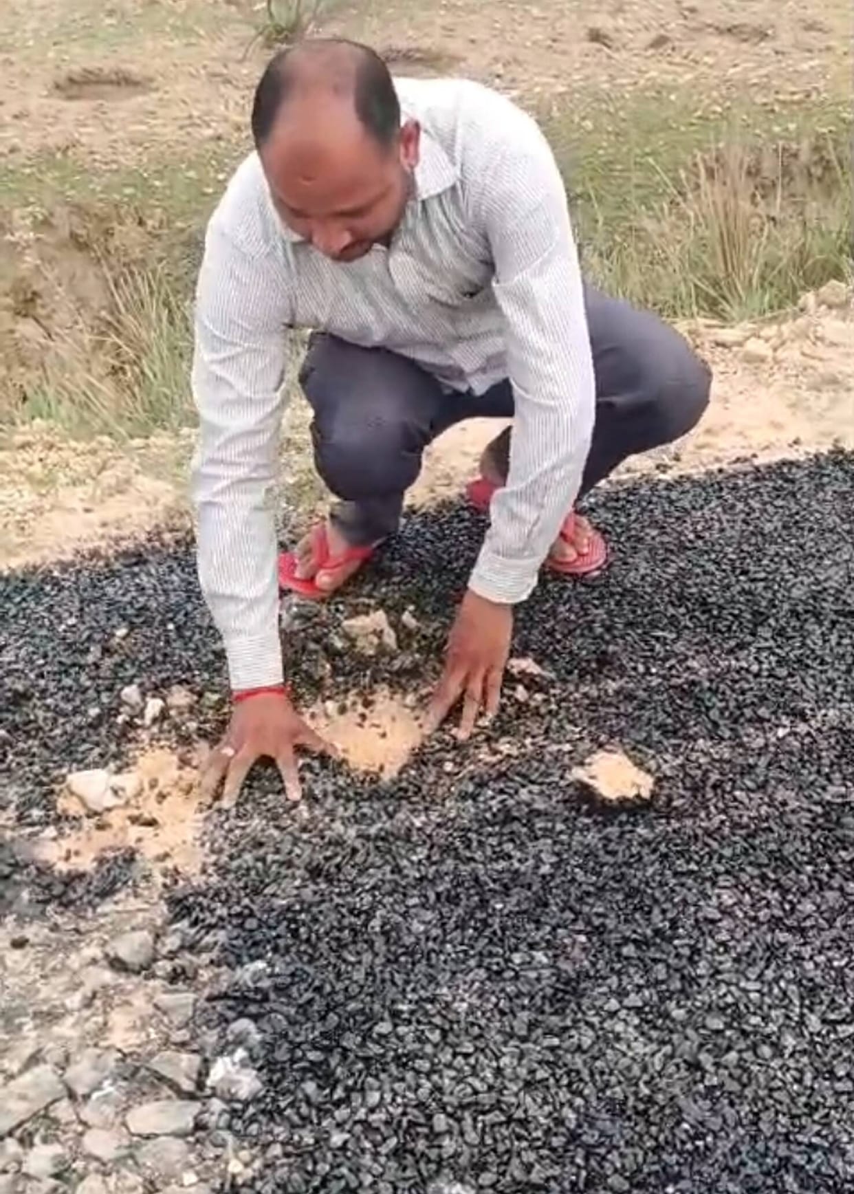 The Durgapur-Sisai road began to crumble as soon as it was constructed