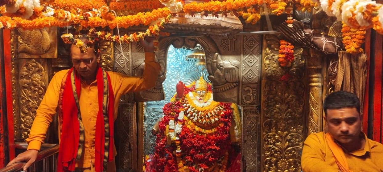 Mother was worshipped on Sheetla Ashtami and Basoda was offered as Prasad.