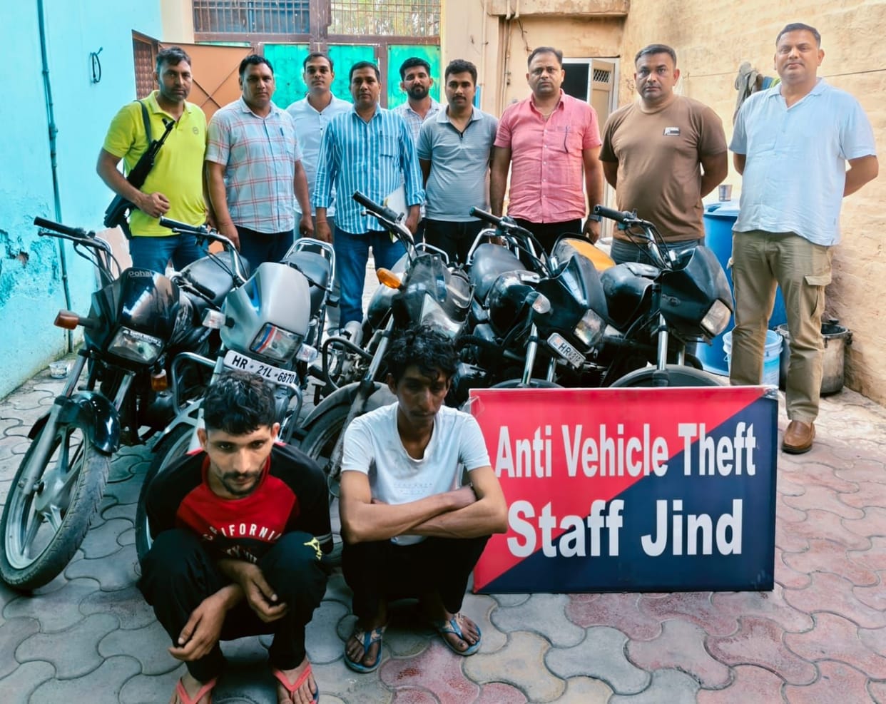 Five bikes recovered from two members of a motorcycle theft gang