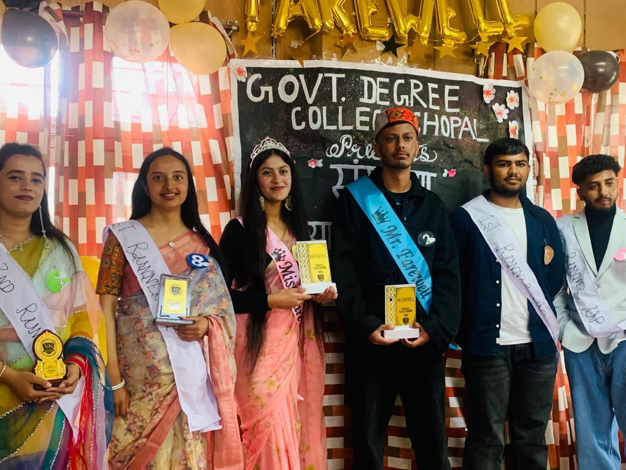 Nikhil was elected Mr. Farewell and Ranjana was elected Miss Farewell at Chaupal College