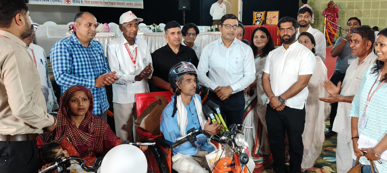 117 differently-abled individuals were provided with motorized tricycles.