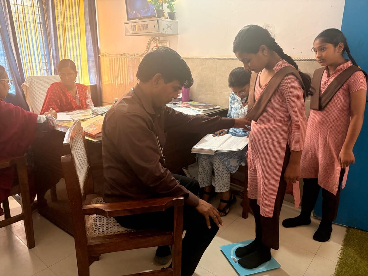 Health Check-up Conducted for Kasturba School Students; Medicines Administered