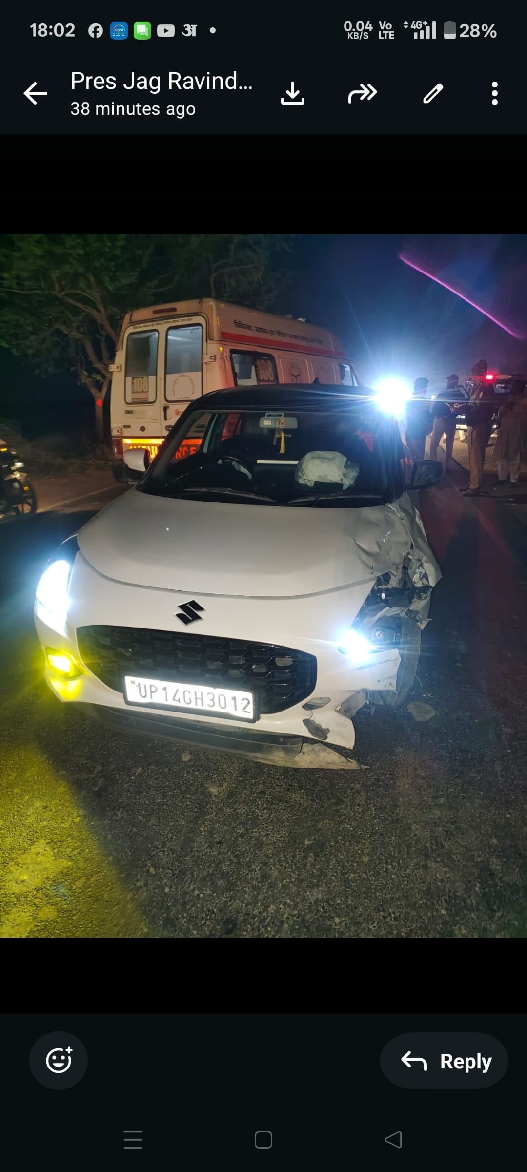 Two labourers riding a motorcycle injured in a road accident, one critically