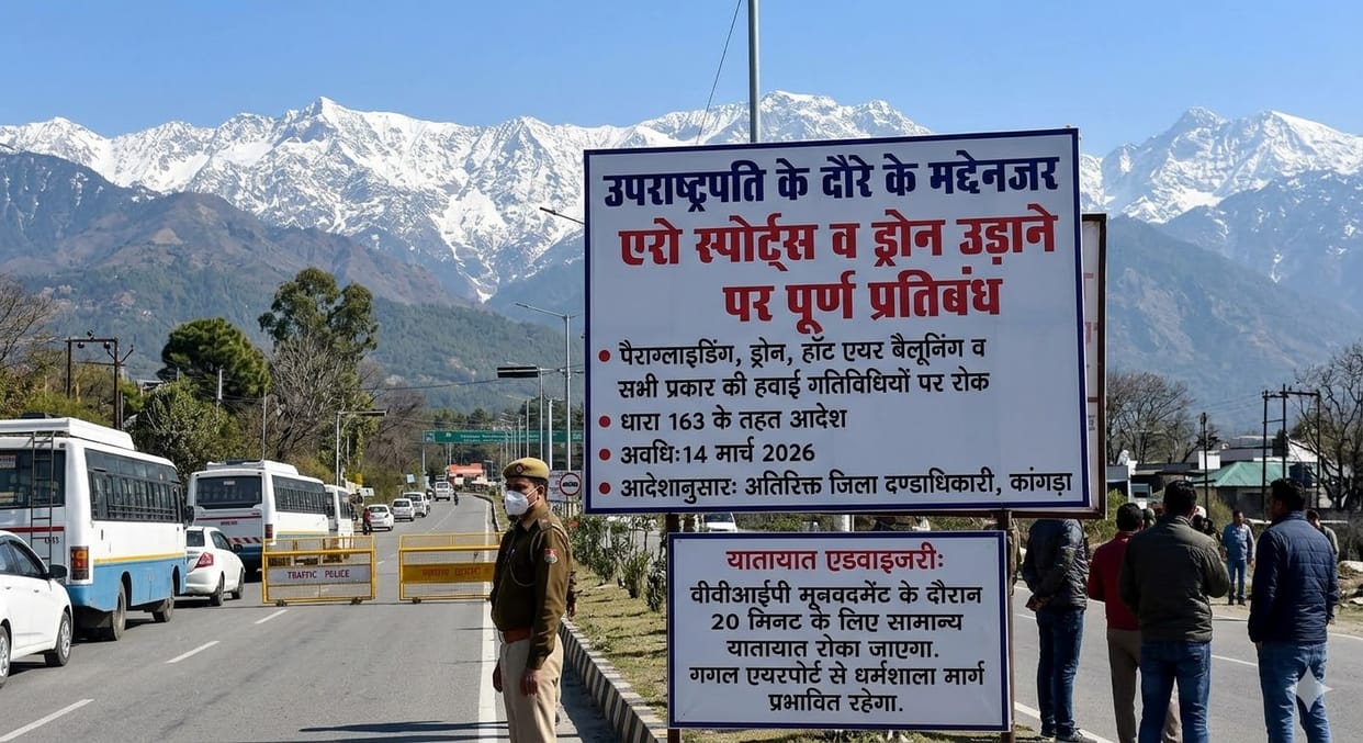 Tight security arrangements in Dharamshala, complete ban on flying drones and aero-sports