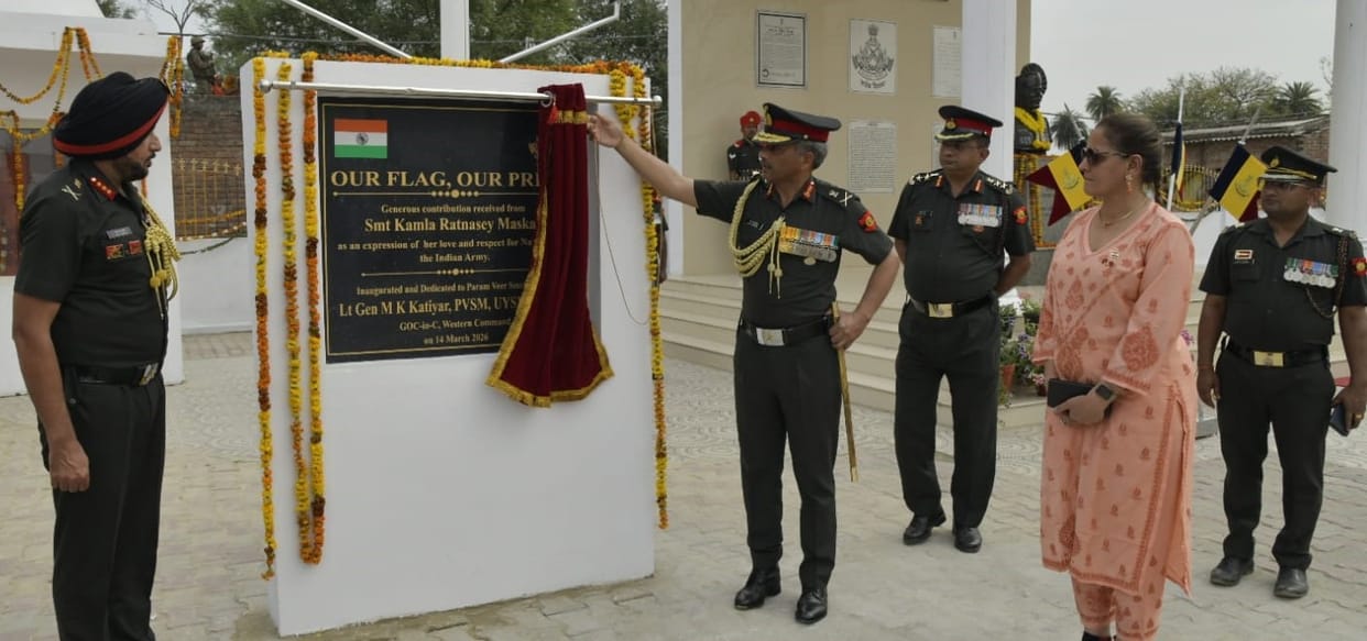 A 54-foot-high Tricolor was hoisted at the memorial site of the immortal martyr Naik Jadunath.
