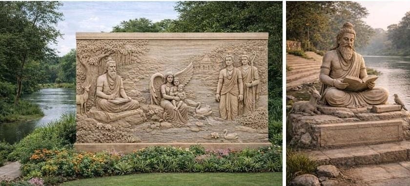 Maharishi Valmiki Eco Park will be built at Chandrama Rishi Ashram at a cost of five crore rupees.