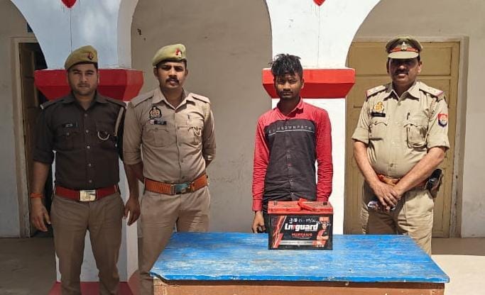 Naraini police nabs truck battery thief