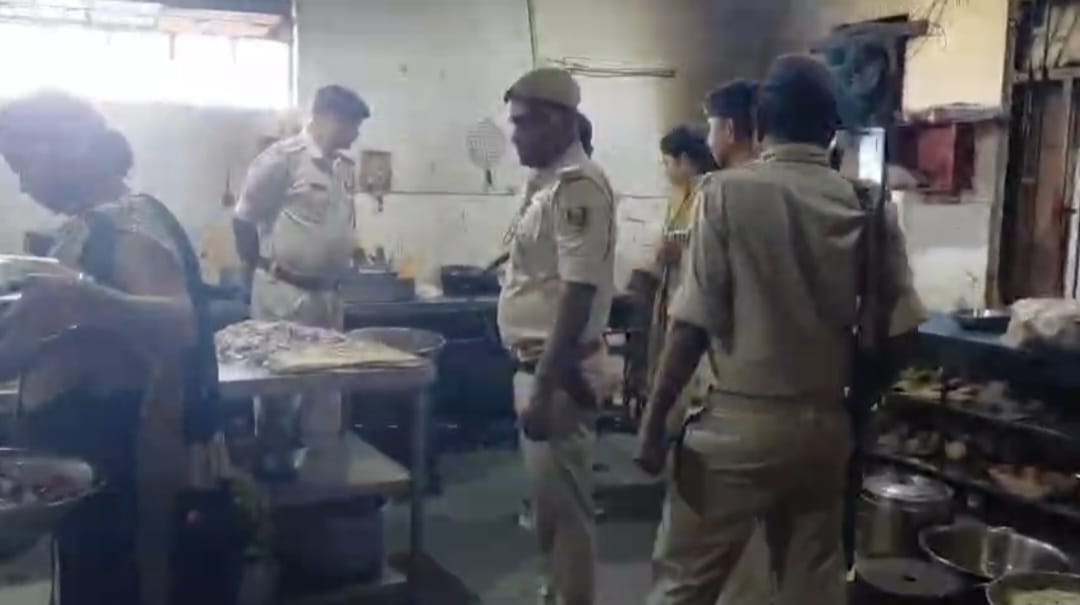 होटल से घरेलू गैस सिलिंडर जब्त