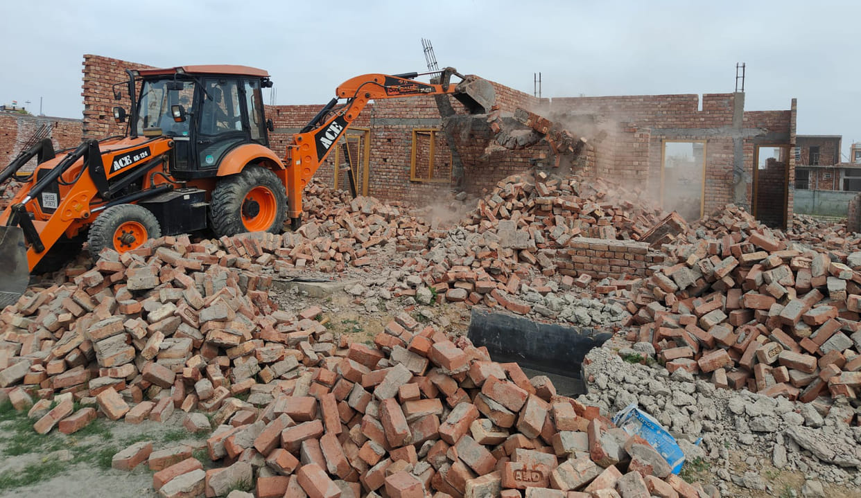 Action taken for the 12th time on illegal colony in Nising