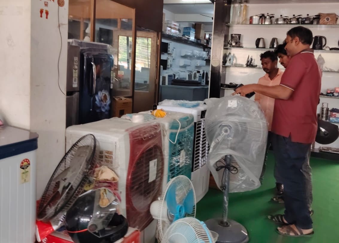 With the heat, the demand for coolers and fans is increasing.