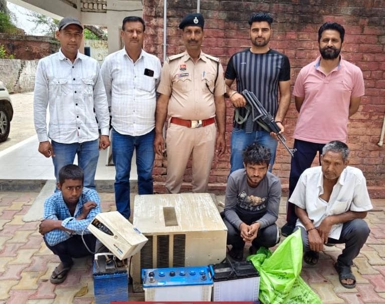 Three accused arrested and stolen goods recovered