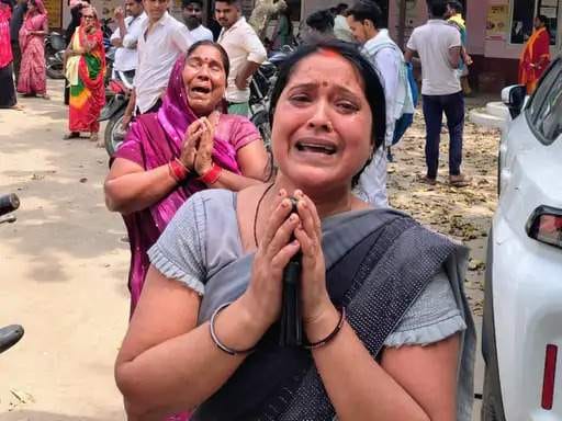 Allegations of assault, woman cries outside hospital