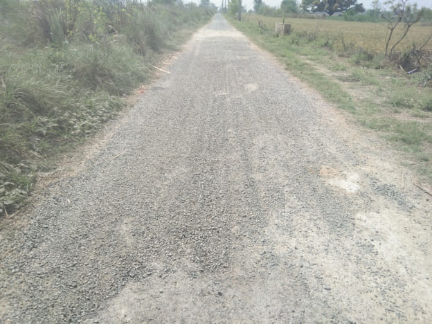 The road to Baghirua has become dilapidated