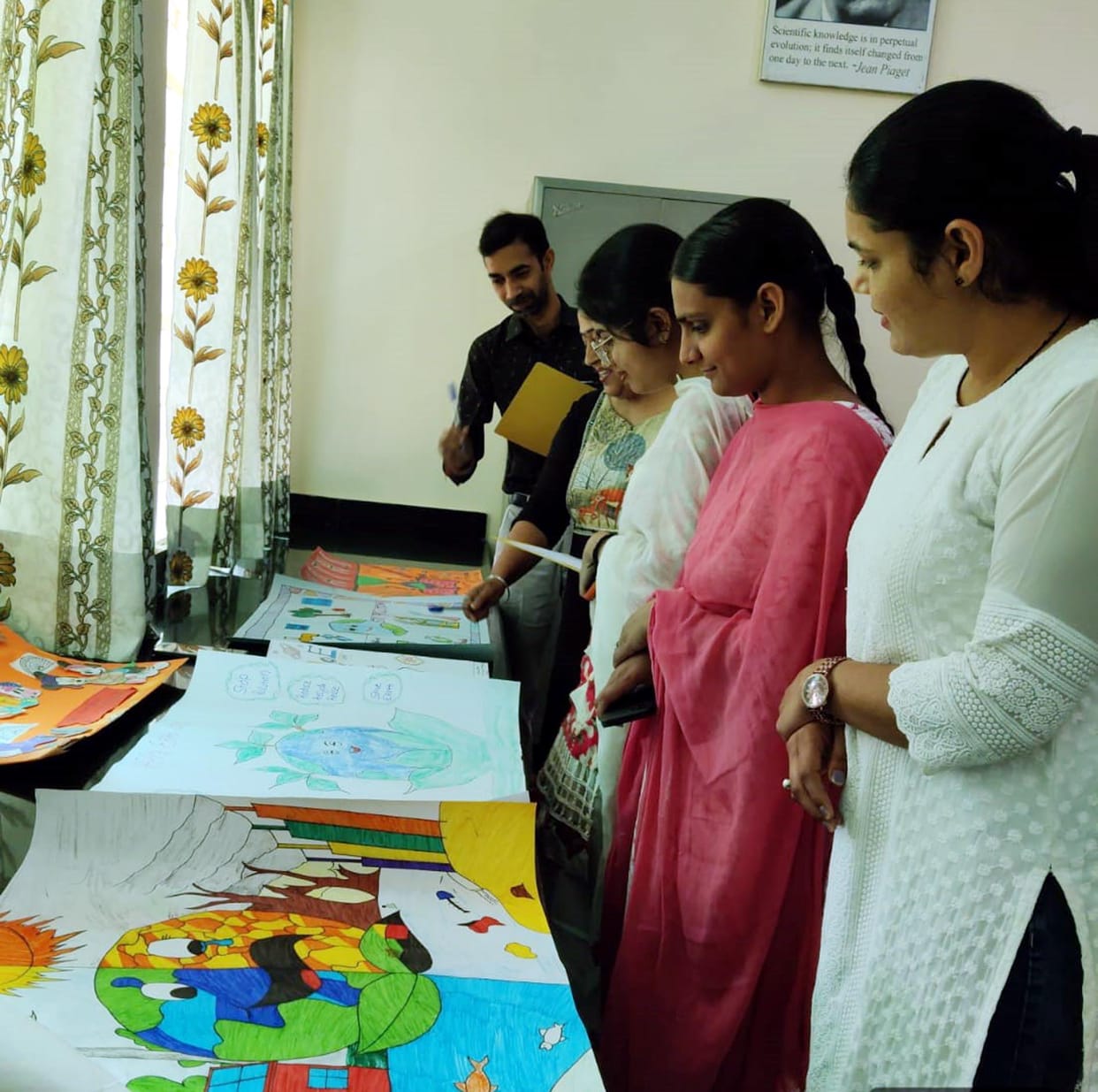 Kumkum first in poster making, Ankita first in quiz model making