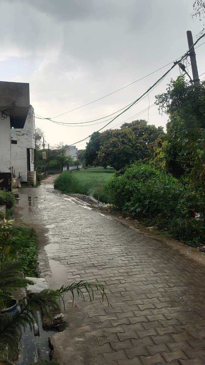 गुलावठी में बारिश के दौरान का नजारा। संवाद