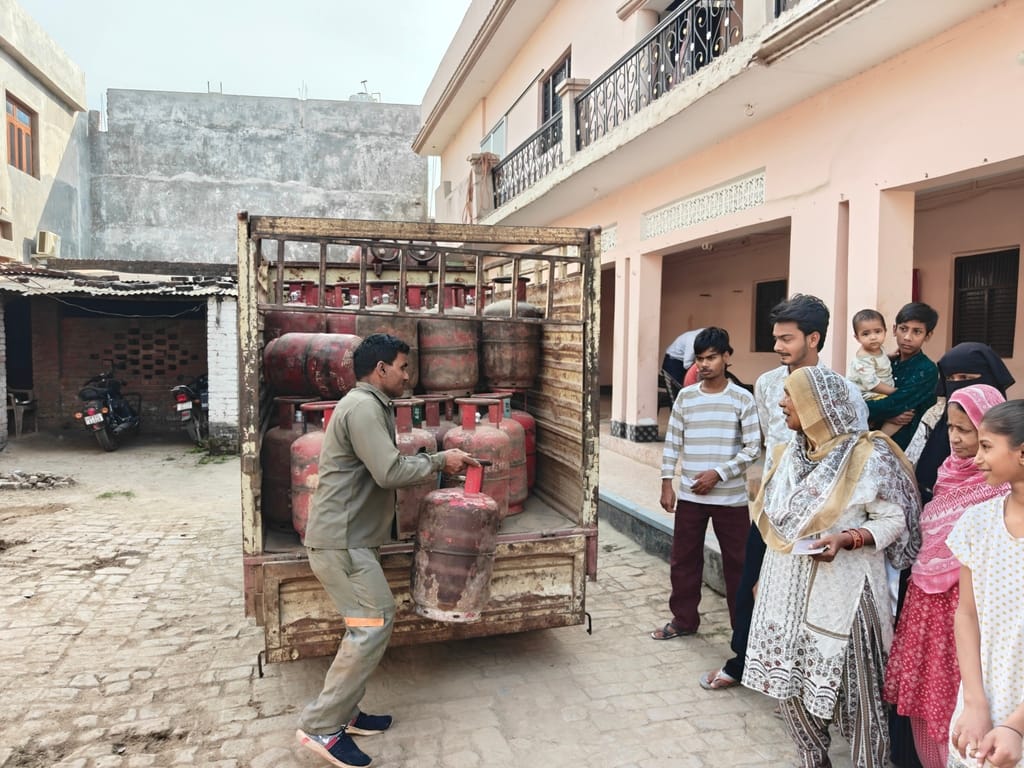 Gas started reaching homes...consumers stopped