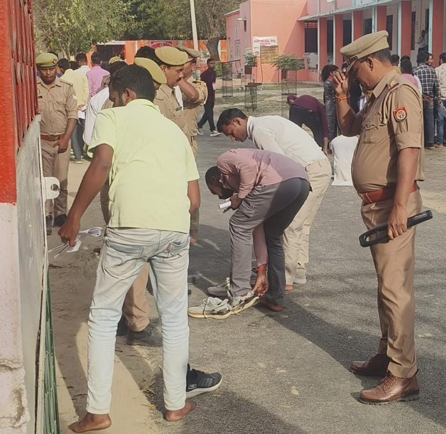 SI recruitment exam held under tight security, even earrings and mangalsutras were removed