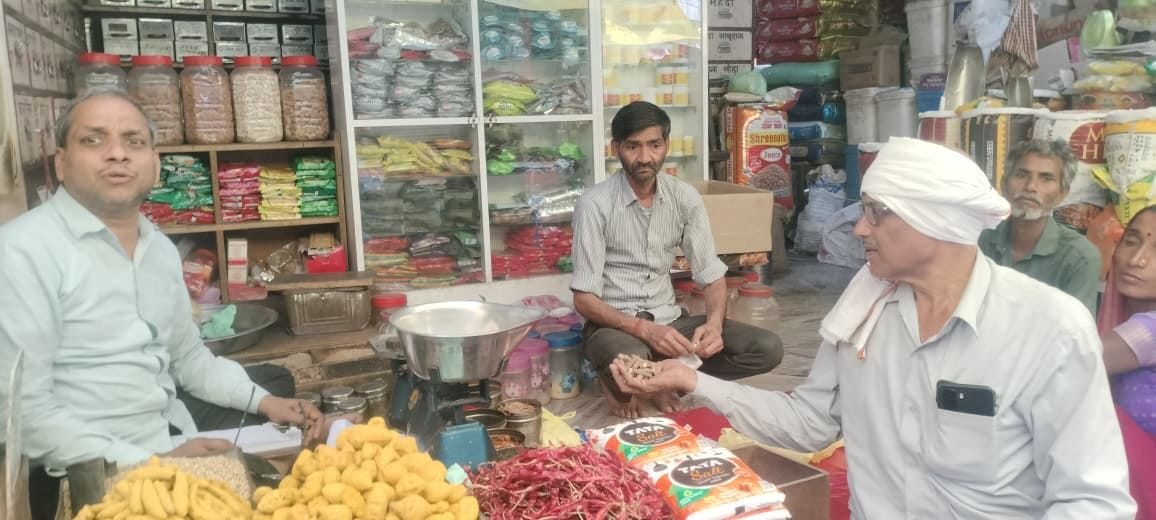 Dry fruit market decorated before Eid