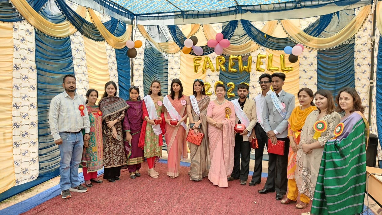 Anjali was chosen as Miss and Shubham was chosen as Mr. Farewell