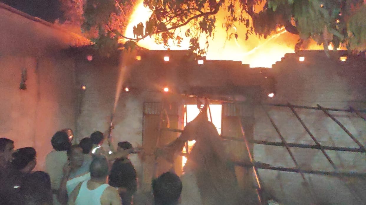 Fire breaks out in tent house warehouse, goods ordered just 20 days ago burnt to ashes