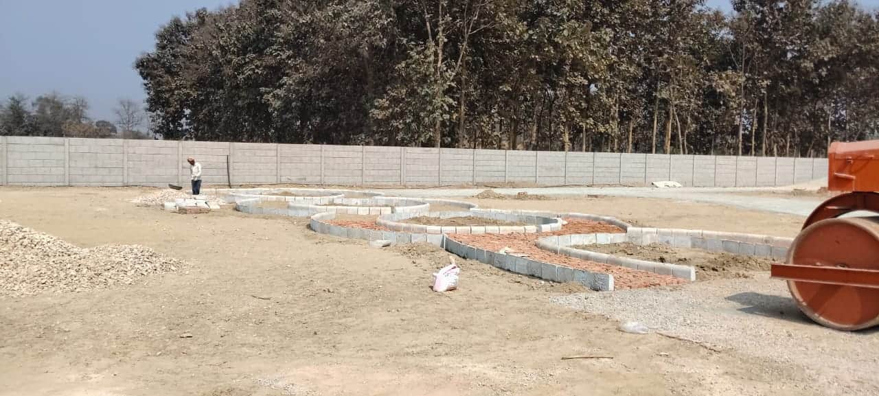 सरवां गांव में बन रहा ऑटोमेटिक ड्राइविंग टेस्टिंग स्टेशन। संवाद