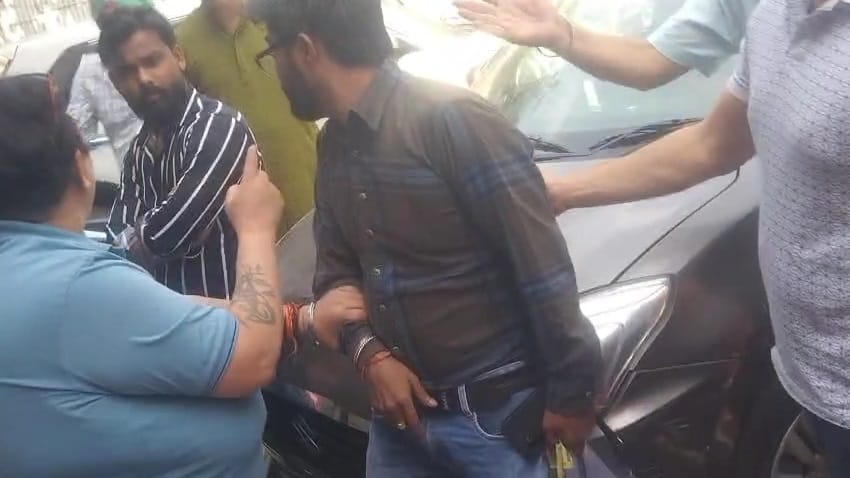 The parents of the innocent child were beaten by the mob, but were saved by the police