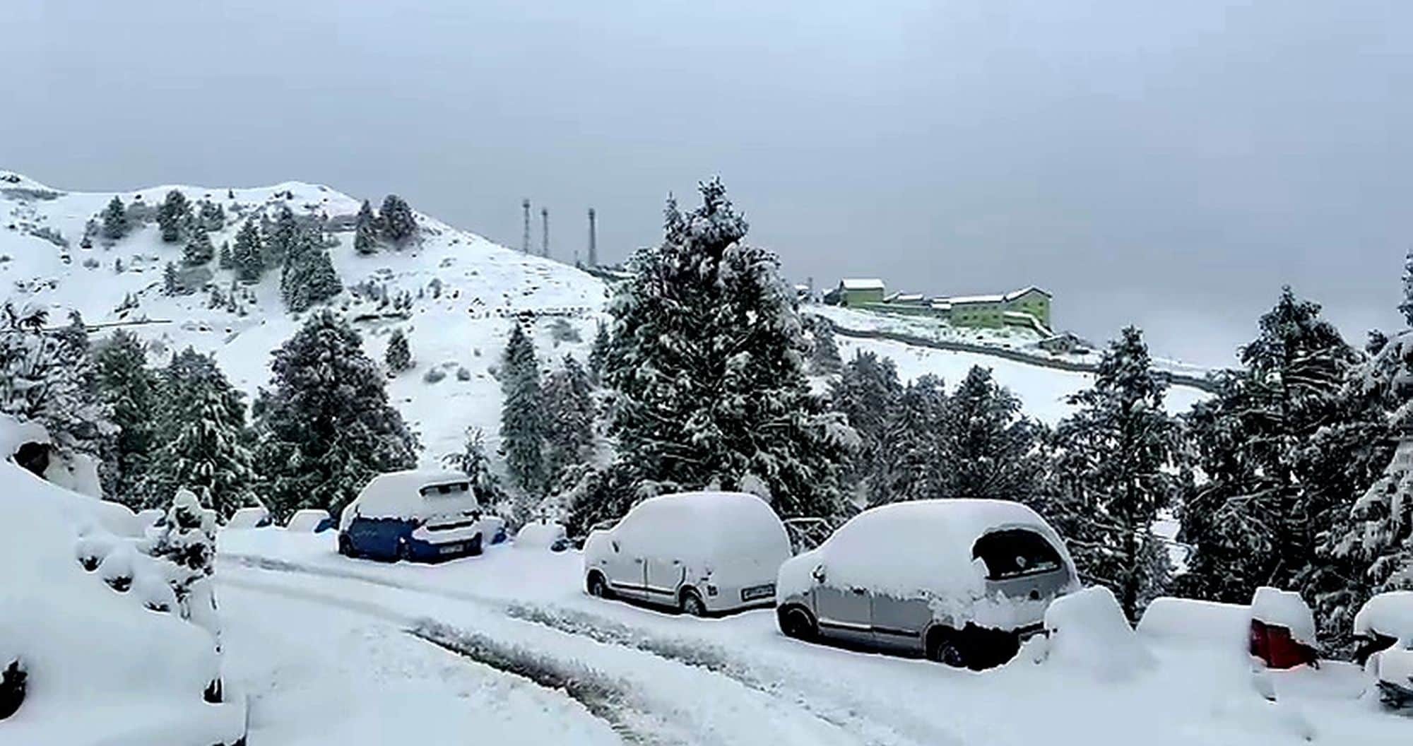 चंबा के डलहौजी में बर्फबारी के बाद का नजारा।संवाद