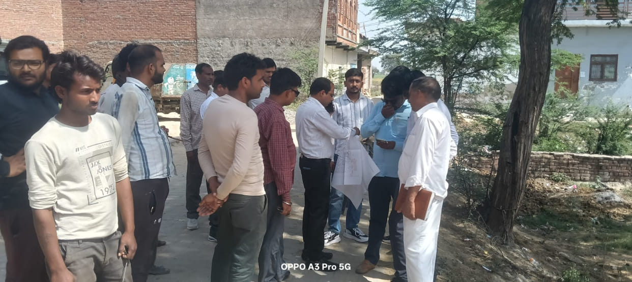 Measurement done to remove illegal construction