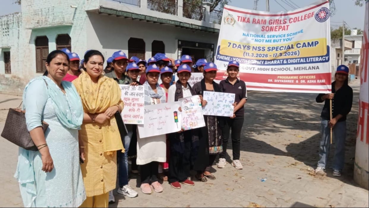 Villagers were made aware about road safety.