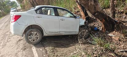 The car went out of control and hit a tree, killing the young man who had gone to look after the farm.