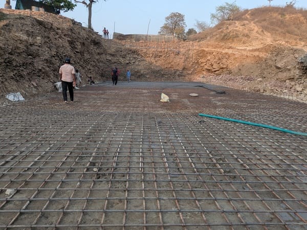 Construction work of the bridge on Bundela Nala begins