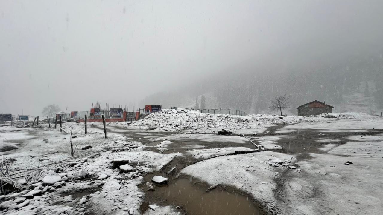 सरथल में दोपहर में गिरे बर्फ के फाहेसंवाद