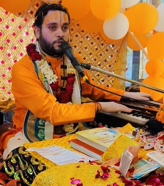 The Shrimad Bhagavat Katha concluded with a gathering of saints and a community feast.
