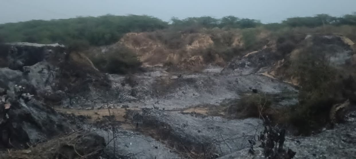 Fire wreaks havoc in the ravines of Budhera