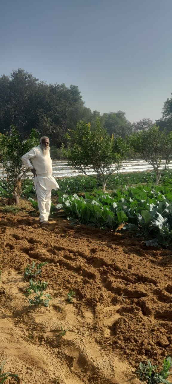 Omveer is doing organic farming, he is also preparing fertilizers and pesticides himself.