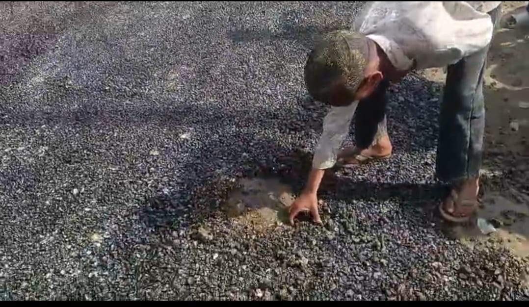 Video of under-construction road being uprooted by hand goes viral on social media