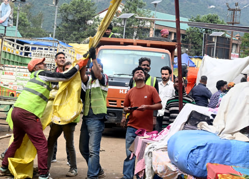 The goods were not collected even after the deadline, the administration took forceful action.