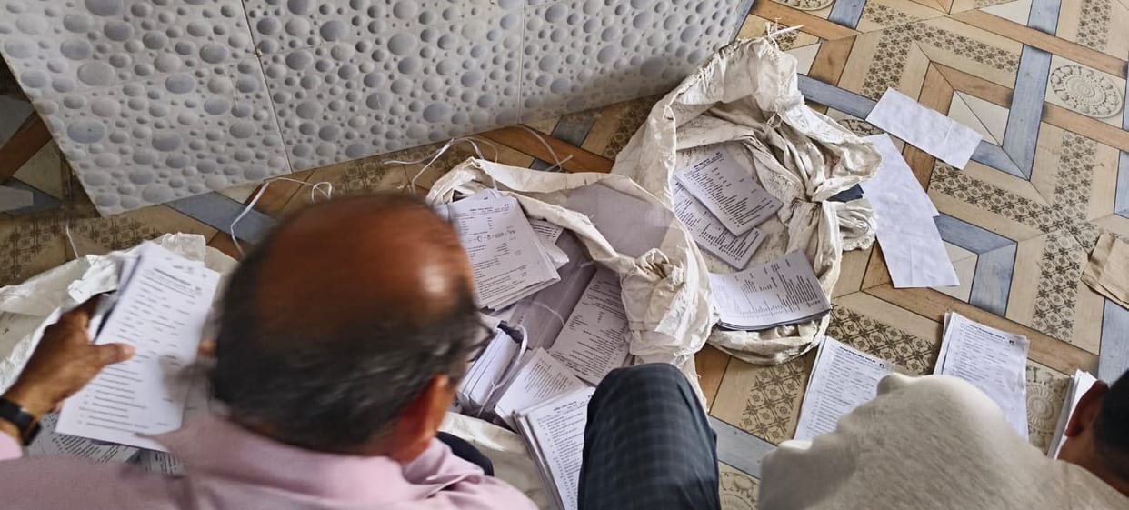 Photo and video of question papers found stuffed in sacks go viral.