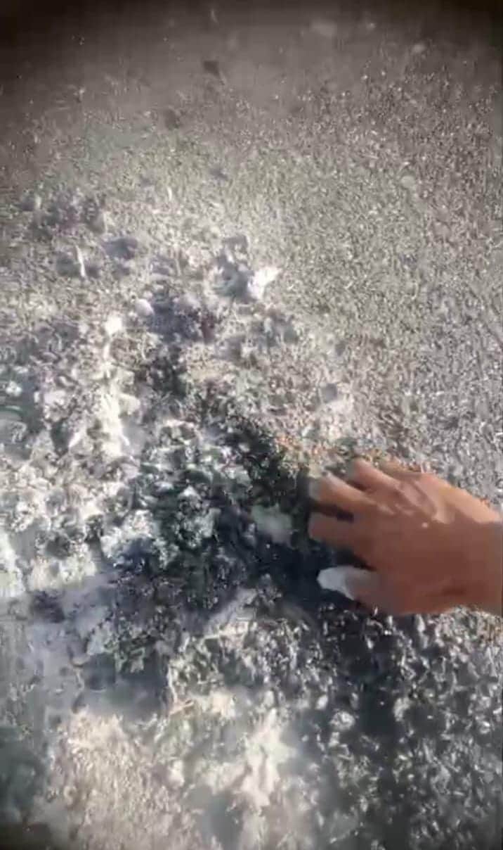 फोटो - 20 हाथ से सड़क को उखाड़ता ग्रामीण। सोशल मीडिया