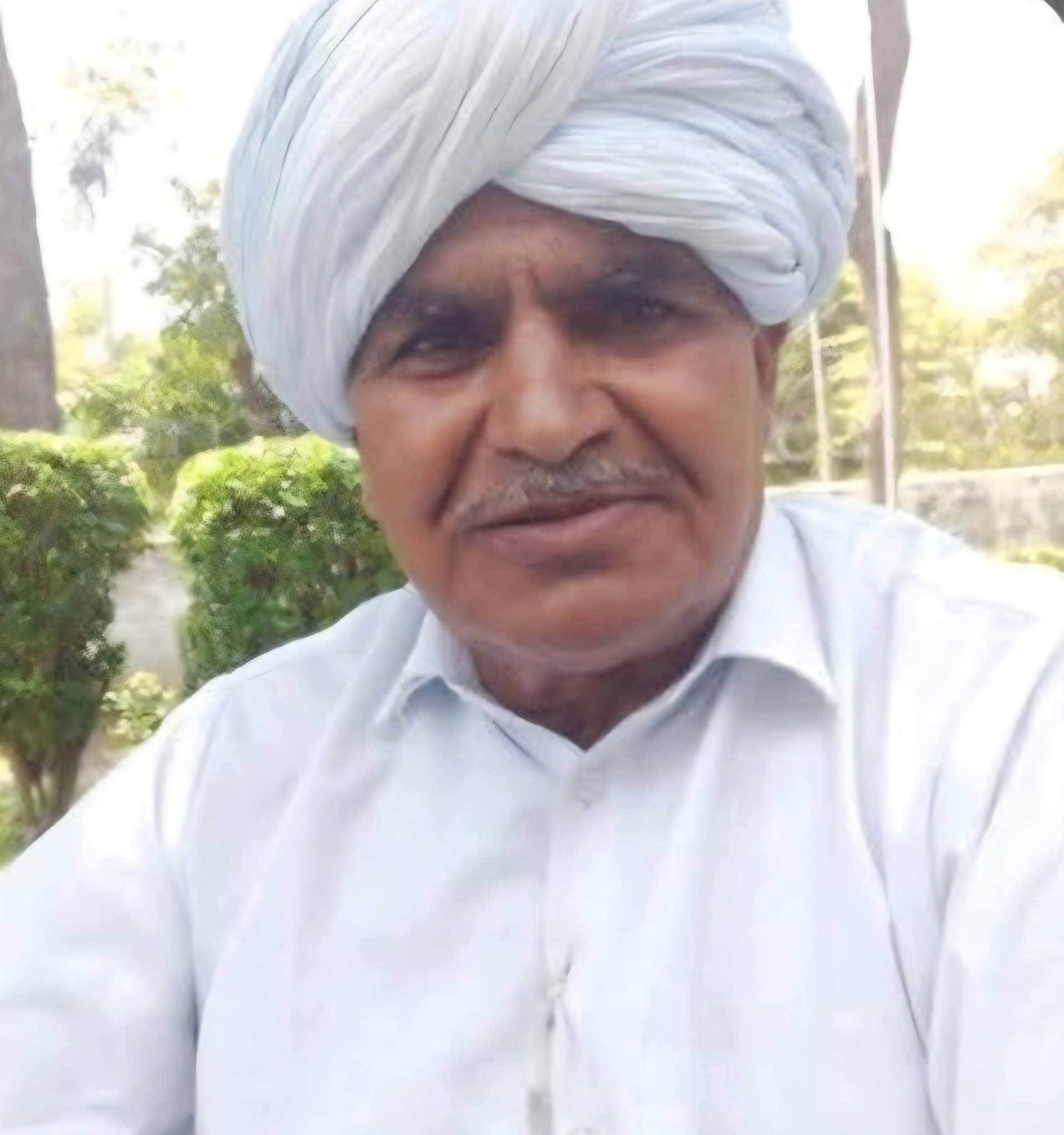 करनाल के किसान नेता समे सिंह संधू का फाइल फोटो।